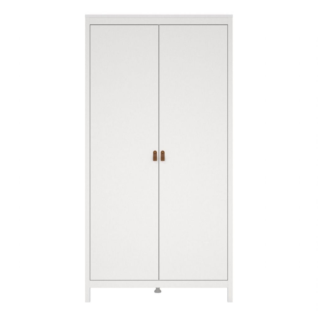 White 2 Door Double Wardrobe
