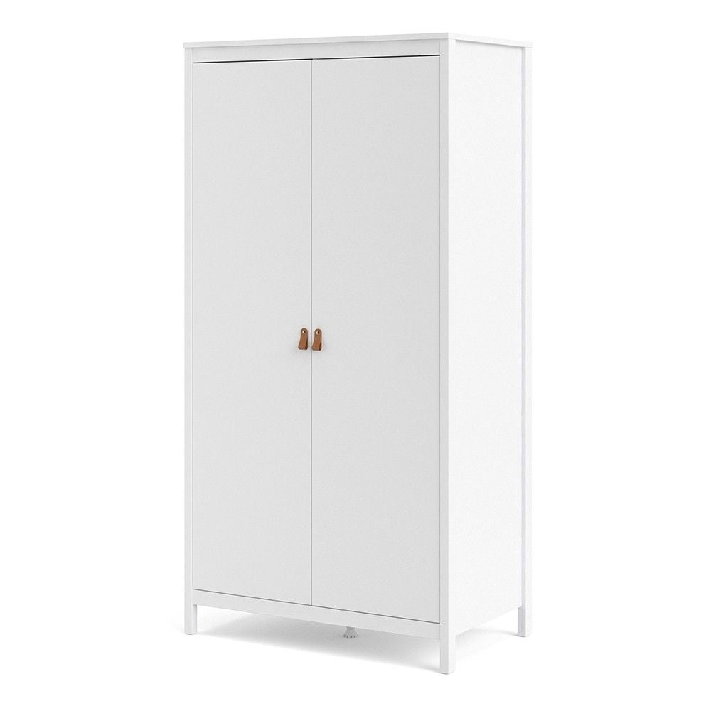 White 2 Door Double Wardrobe