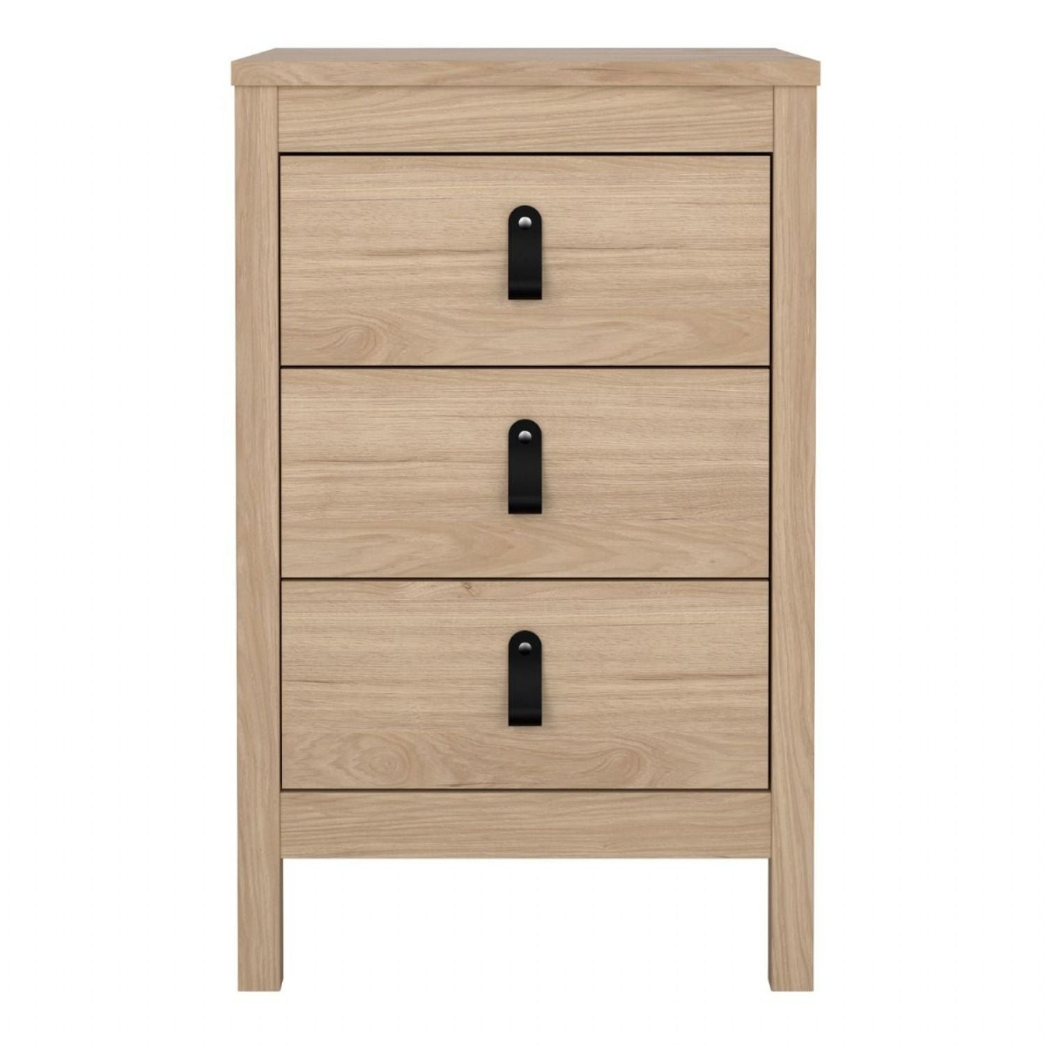 Barcelona Bedside Table 3 Drawers in Jackson Hickory Oak