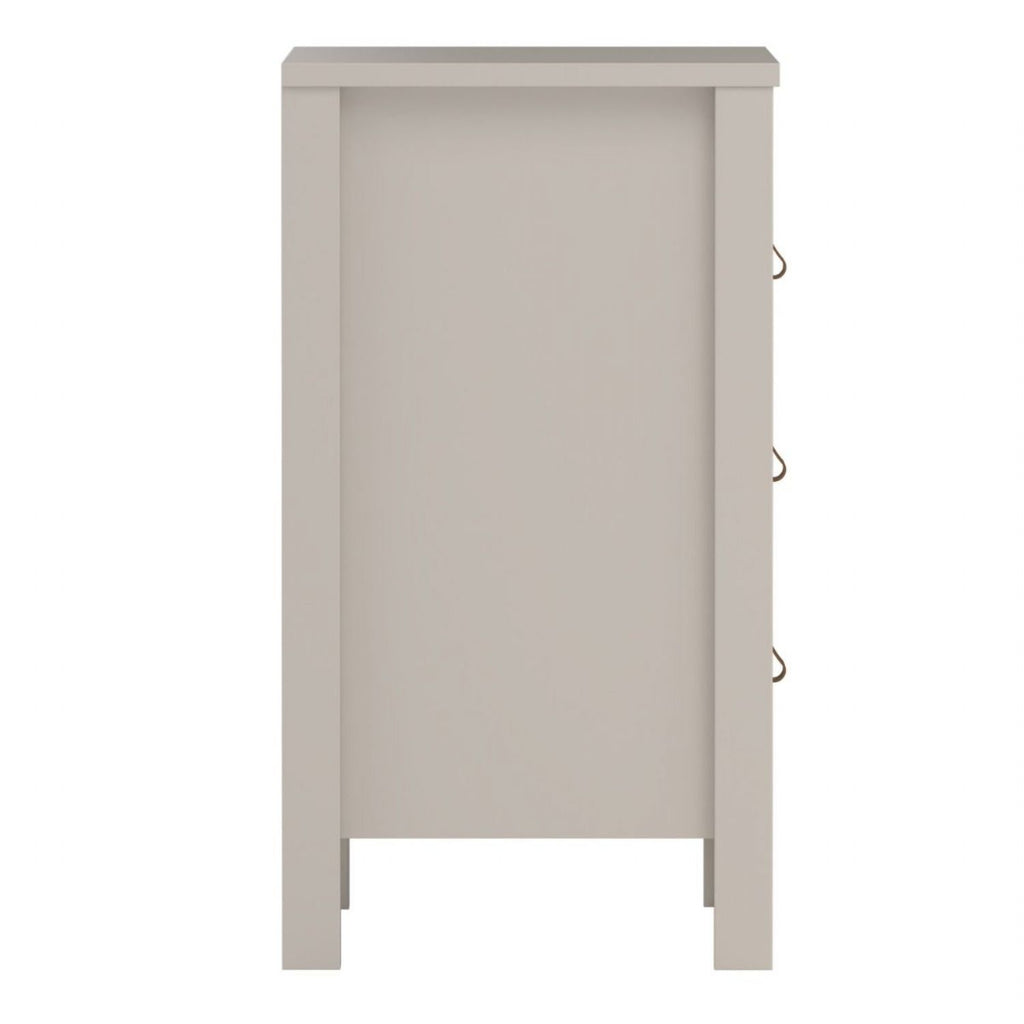 Barcelona Bedside Table 3 Drawers in Cashmere