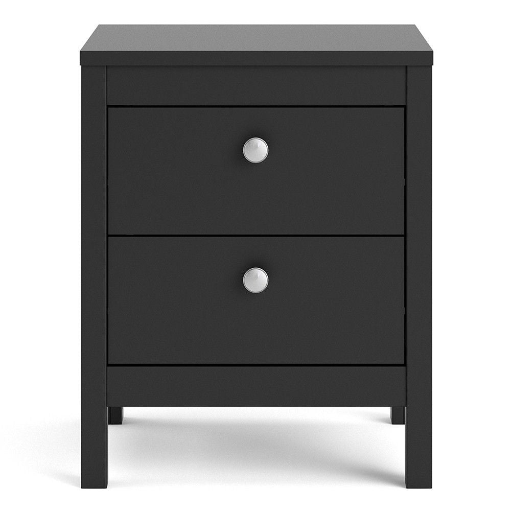 Finish Simple 2 Drawer Bedside Table