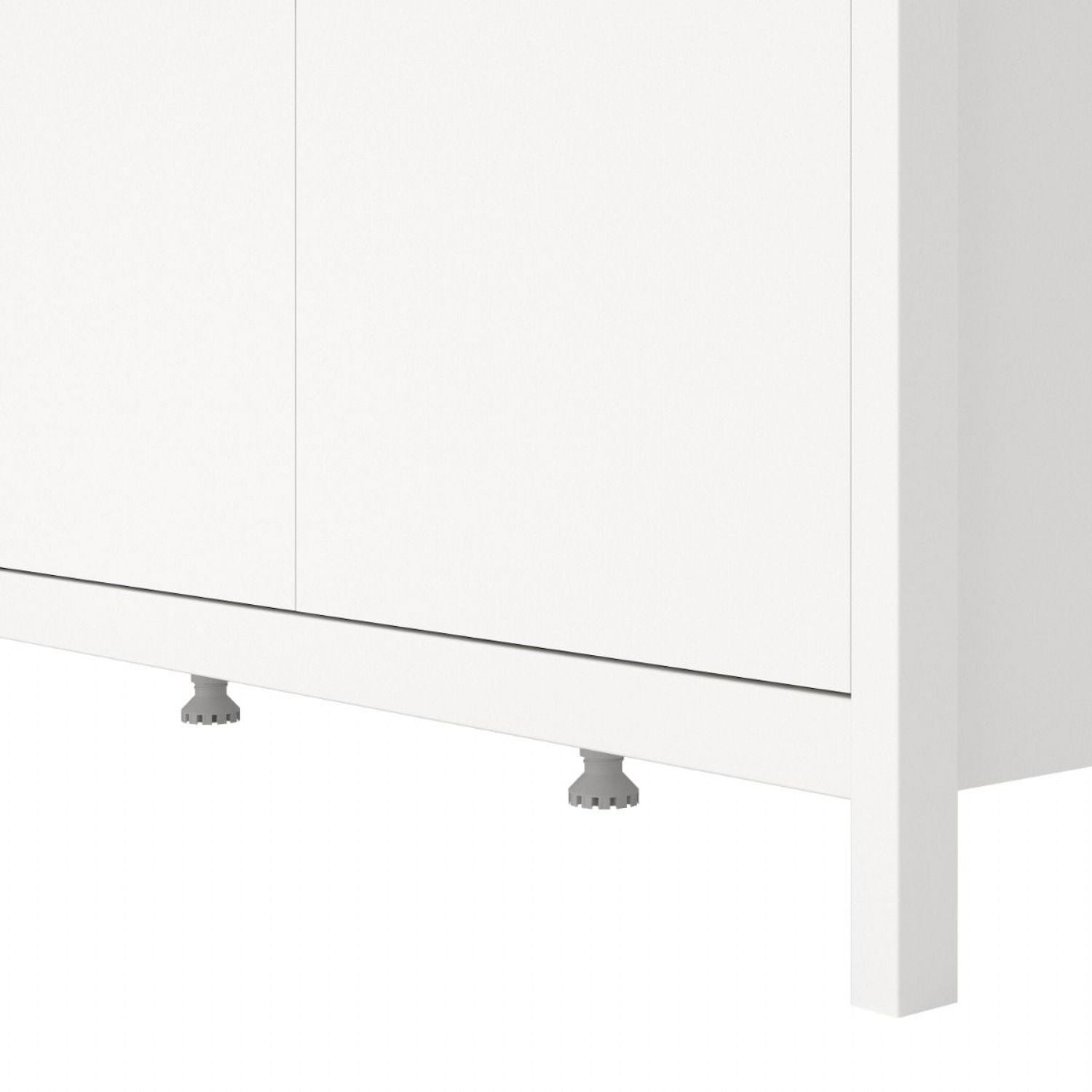 Large White 3 Door Triple Wardrobe 200cm Tall x 150cm Wide