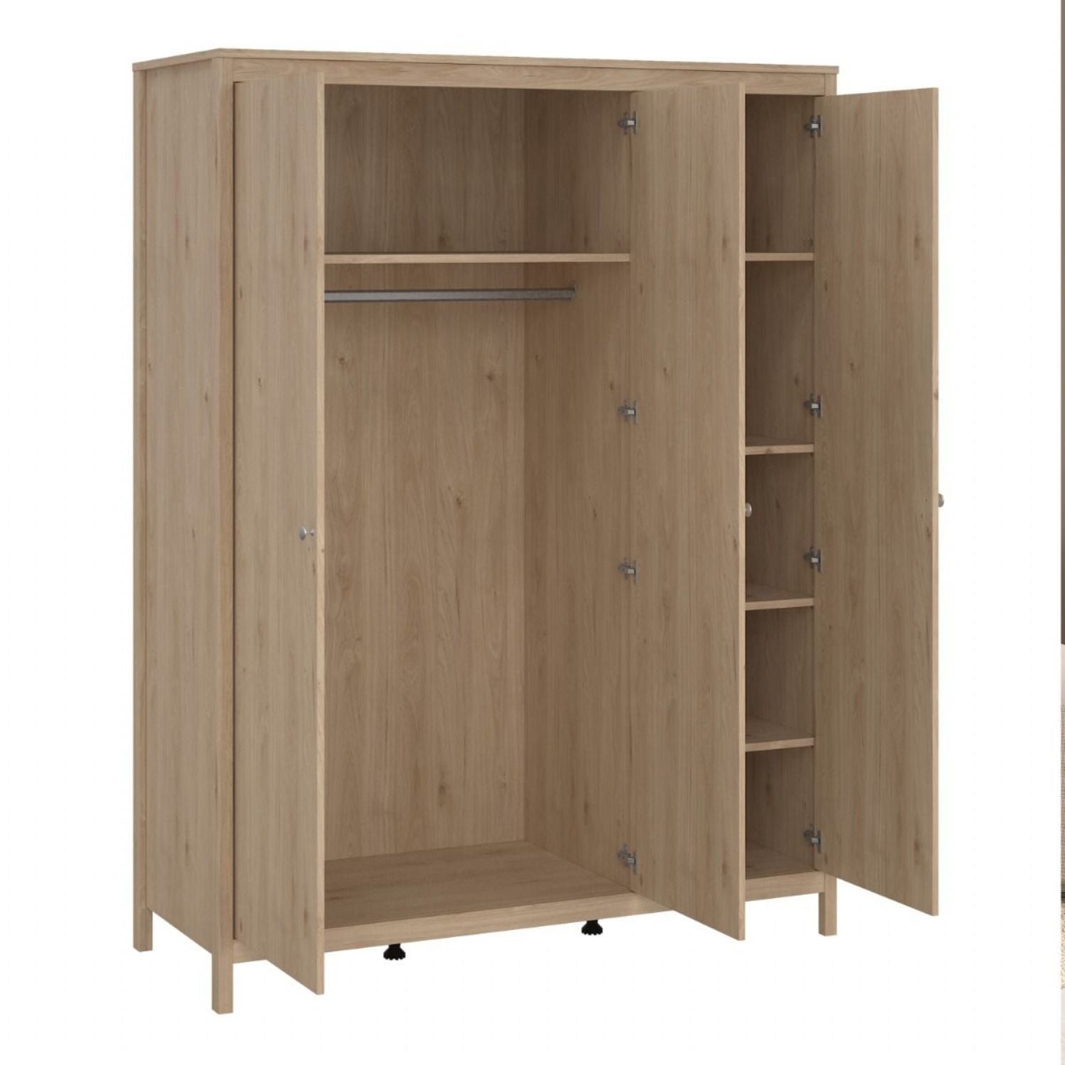 Madrid Wardrobe 3 Doors in Jackson Hickory Oak