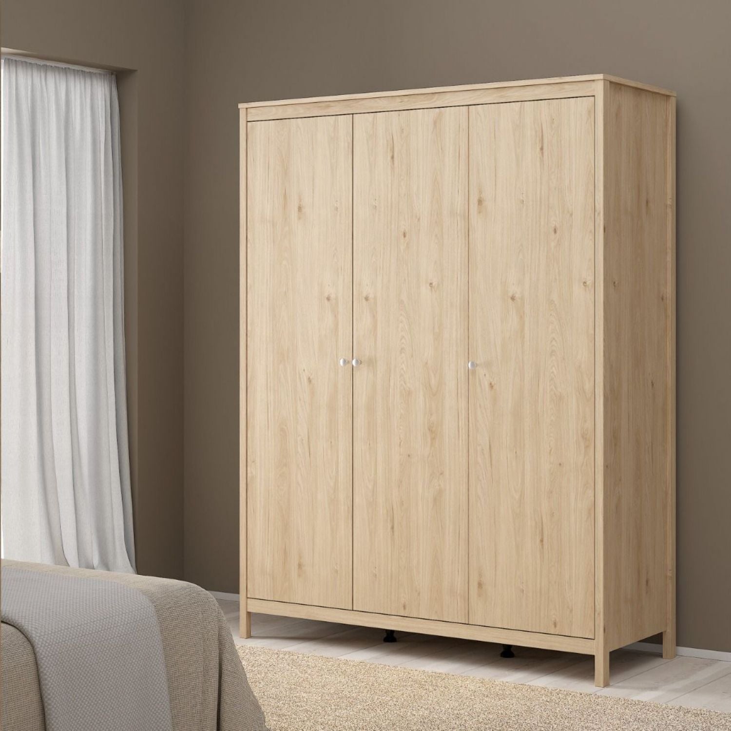 Madrid Wardrobe 3 Doors in Jackson Hickory Oak