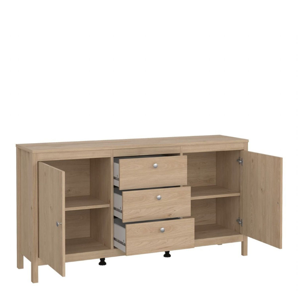 Madrid Sideboard 2 Doors 3 Drawers in Jackson Hickory Oak