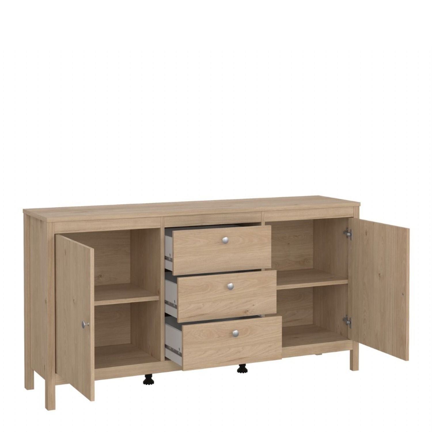 Madrid Sideboard 2 Doors 3 Drawers in Jackson Hickory Oak