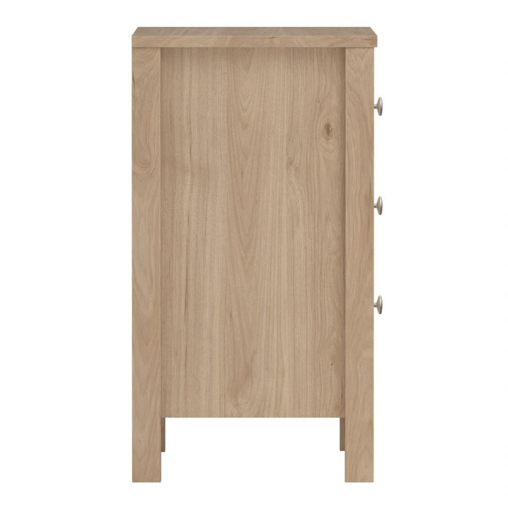Madrid Bedside Table 3 Drawers in Jackson Hickory Oak