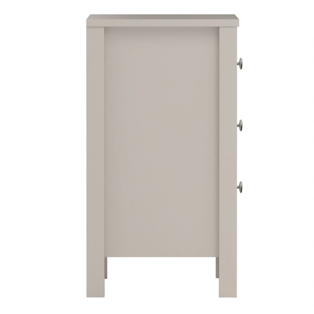 Madrid Bedside Table 3 Drawers in Cashmere