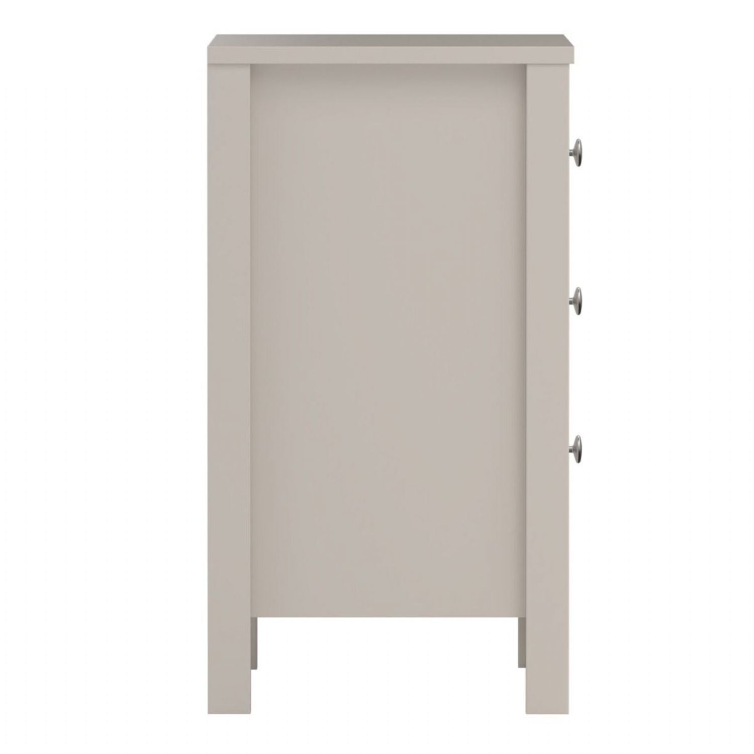 Madrid Bedside Table 3 Drawers in Cashmere