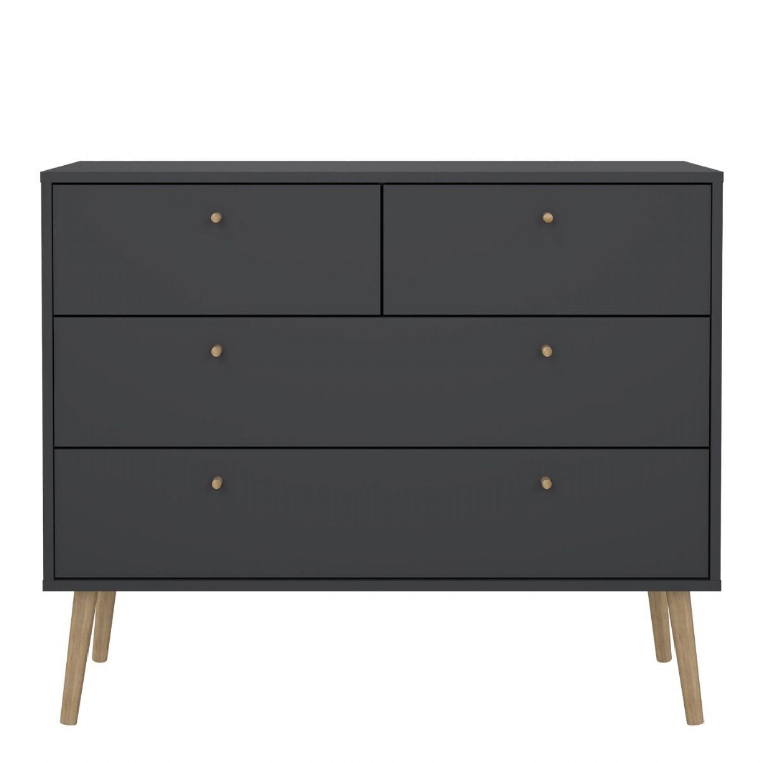 Cumbria Chest 2 + 2 Drawers Dark Grey