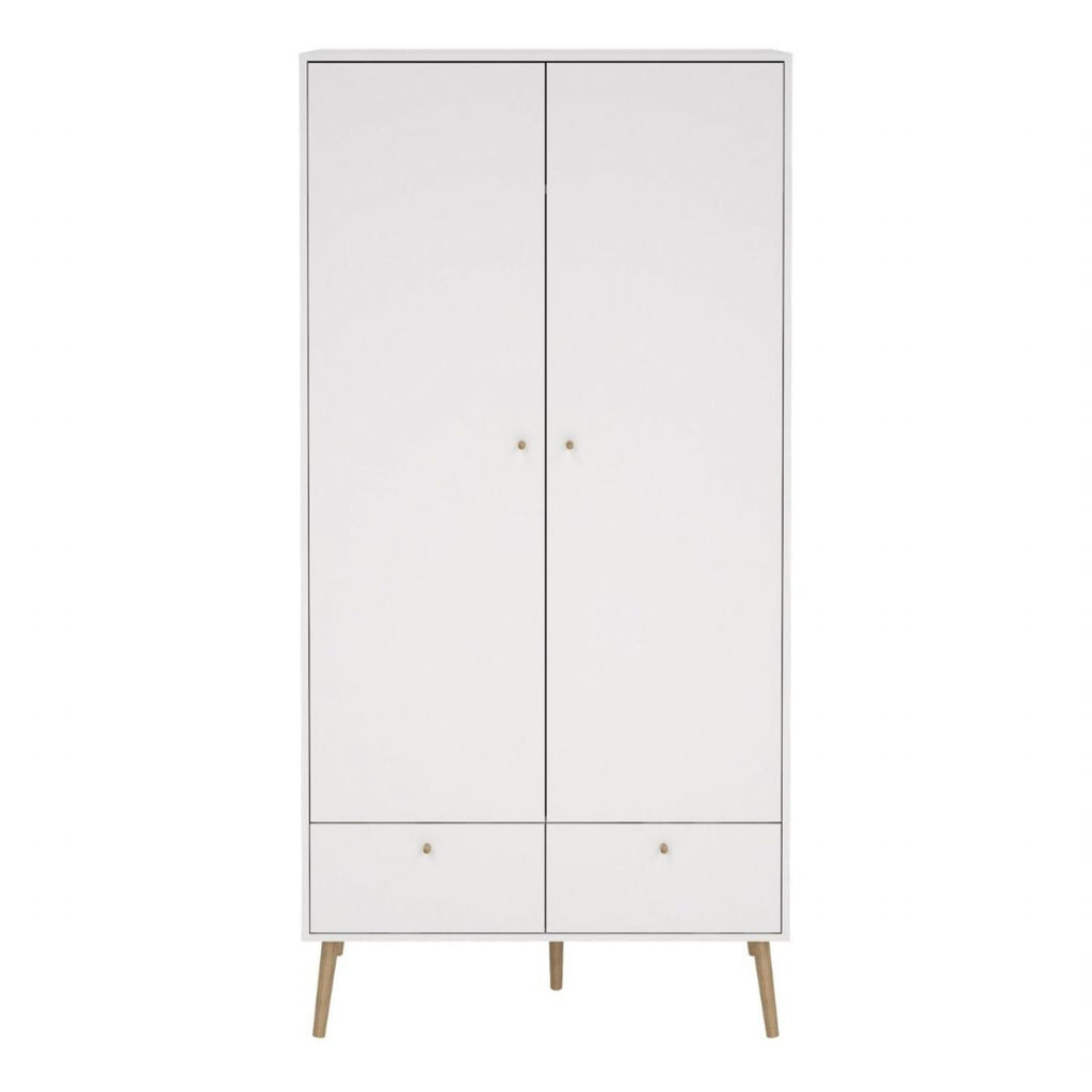 Cumbria Wardrobe with 2 Doors + 2 Drawers White