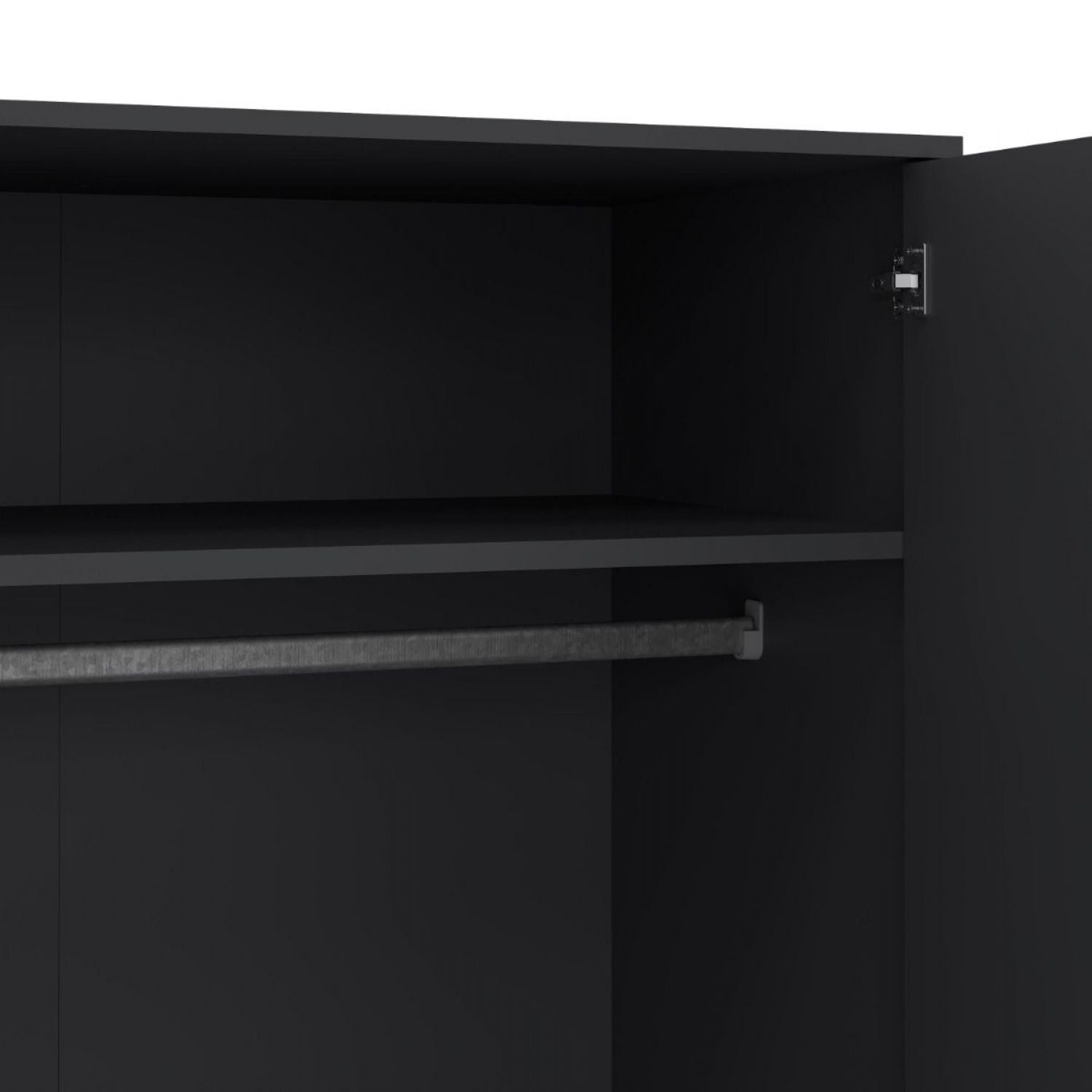 Cumbria Wardrobe with 2 Doors + 2 Drawers Dark Grey