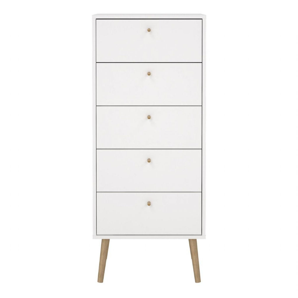 Cumbria Chest 5 Drawers White
