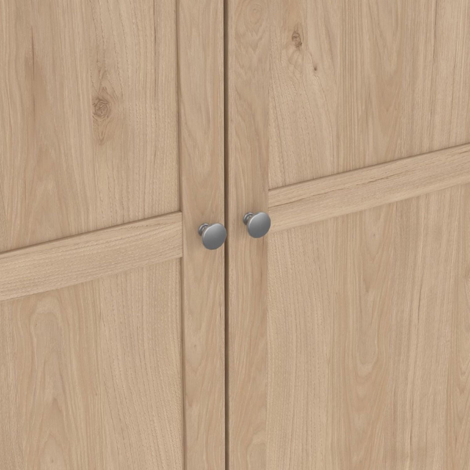 Brande Wardrobe with 4 Frame Doors in Jackson Hickory Oak