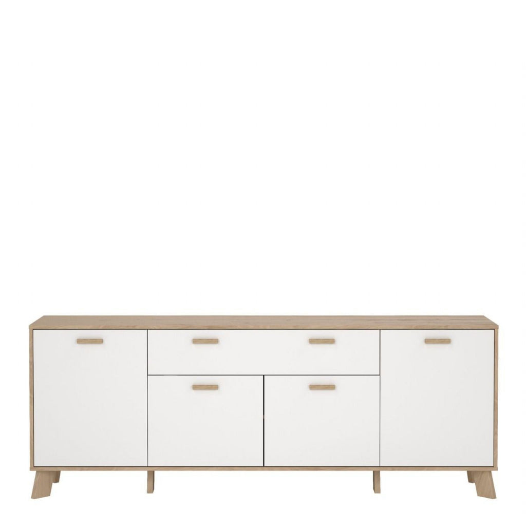Ikast Sideboard 4 Doors + 1 Drawer in Jackson Hickory and White