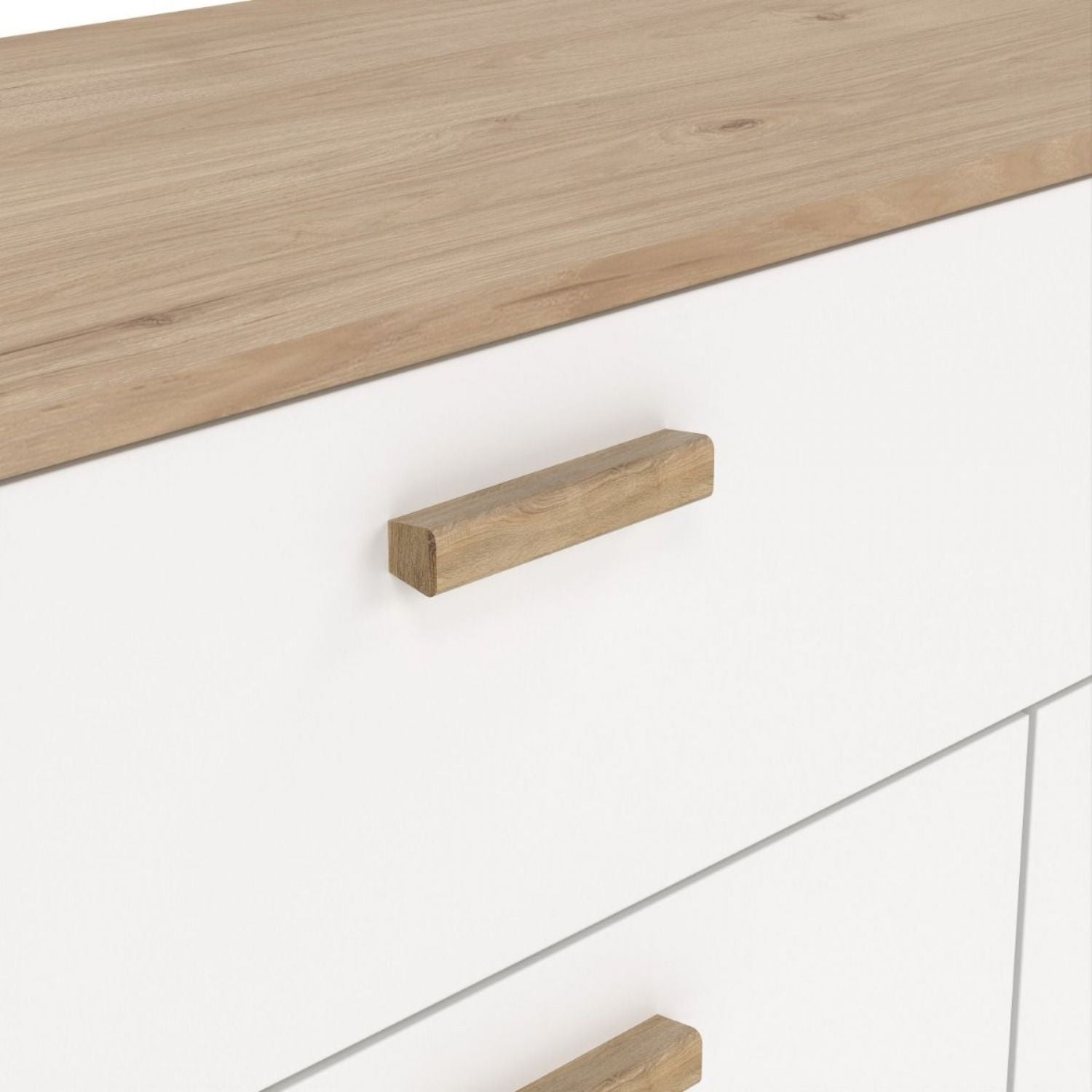 Ikast Sideboard 4 Doors + 1 Drawer in Jackson Hickory and White