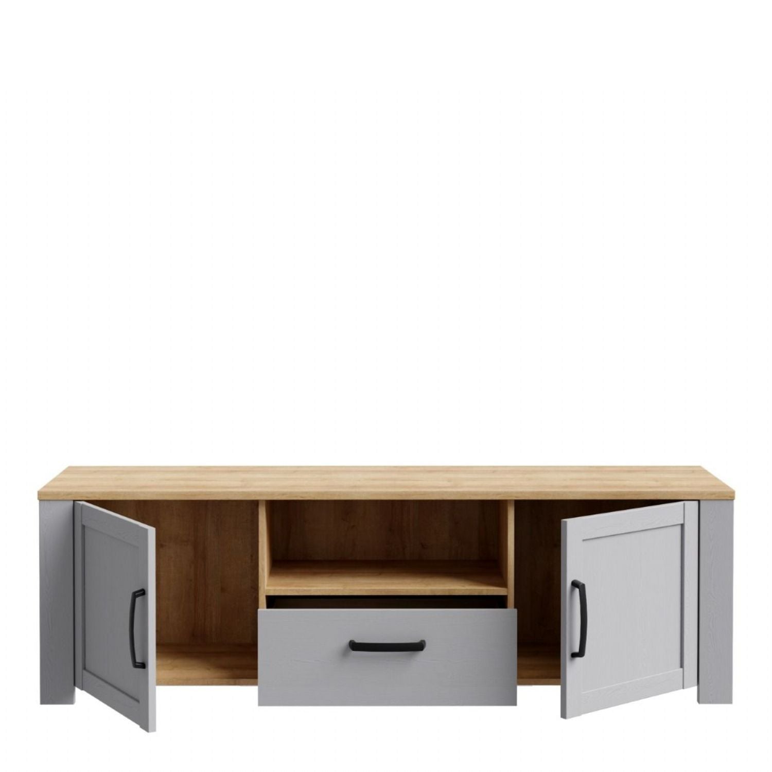 Bohol TV Unit Inc. LED Light in Riviera Oak Grey Oak