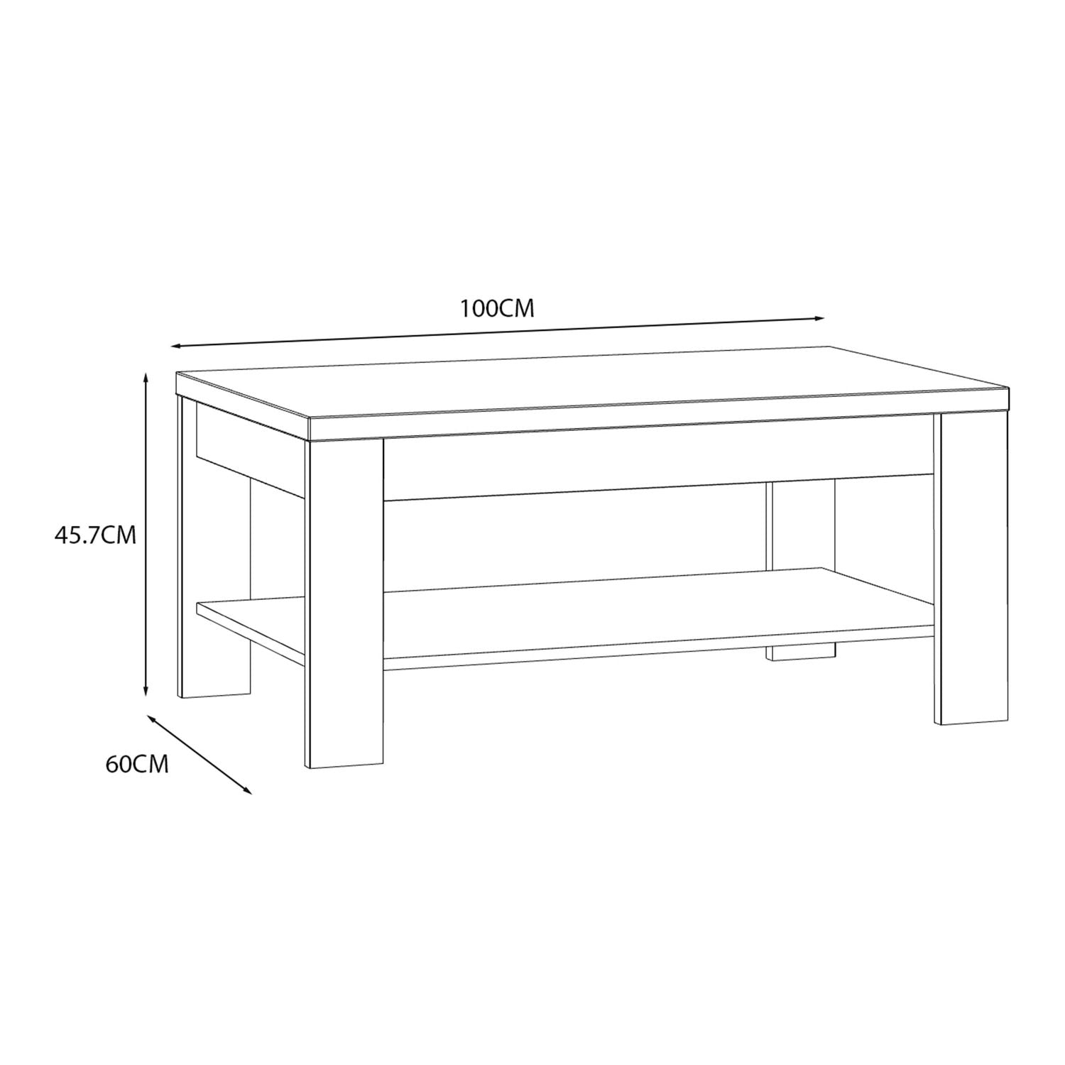 Bohol Coffee Table in Riviera Oak White