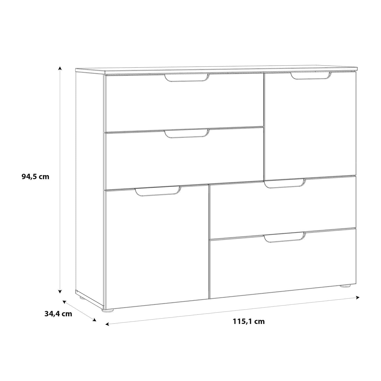 Abstract Chest of in White White High Gloss