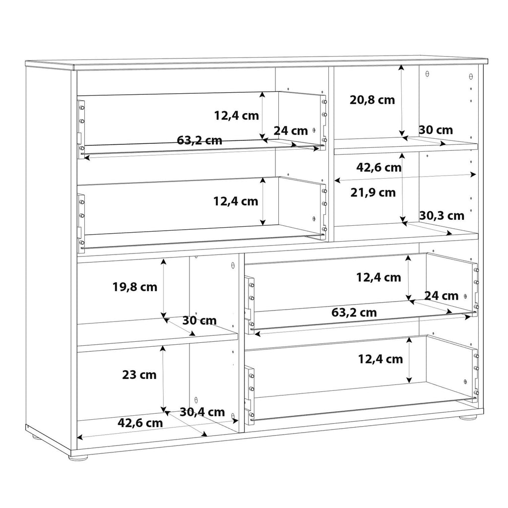 Abstract Chest of in White White High Gloss