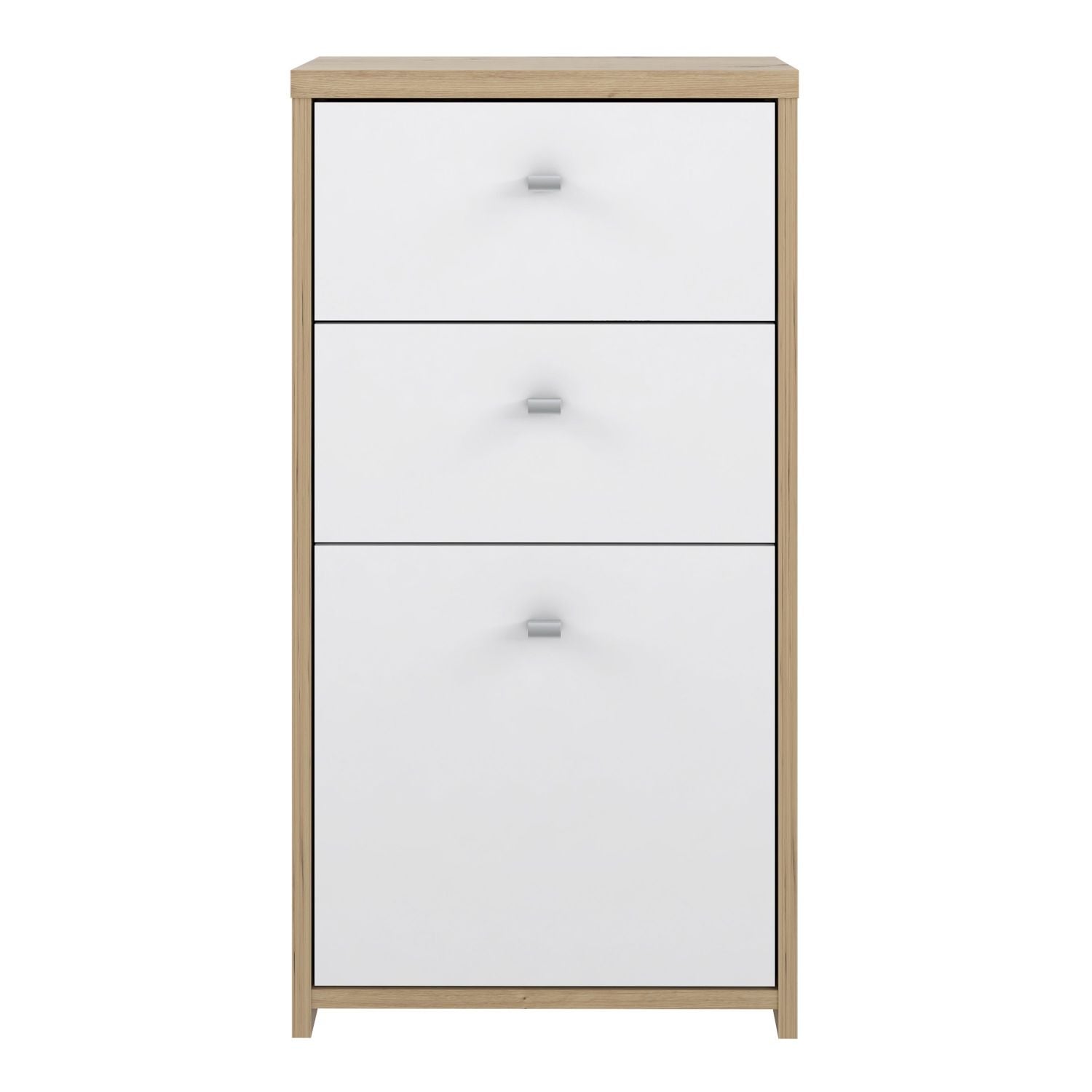Best Chest Storage Cabinet 2 Drawers 1 Door in Artisan Oak White