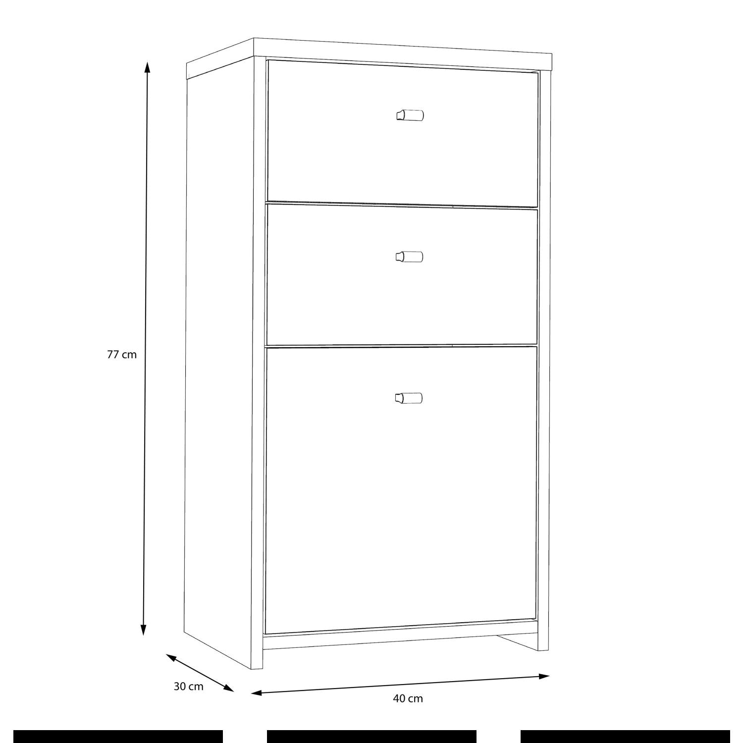 Best Chest Storage Cabinet 2 Drawers 1 Door in Artisan Oak White