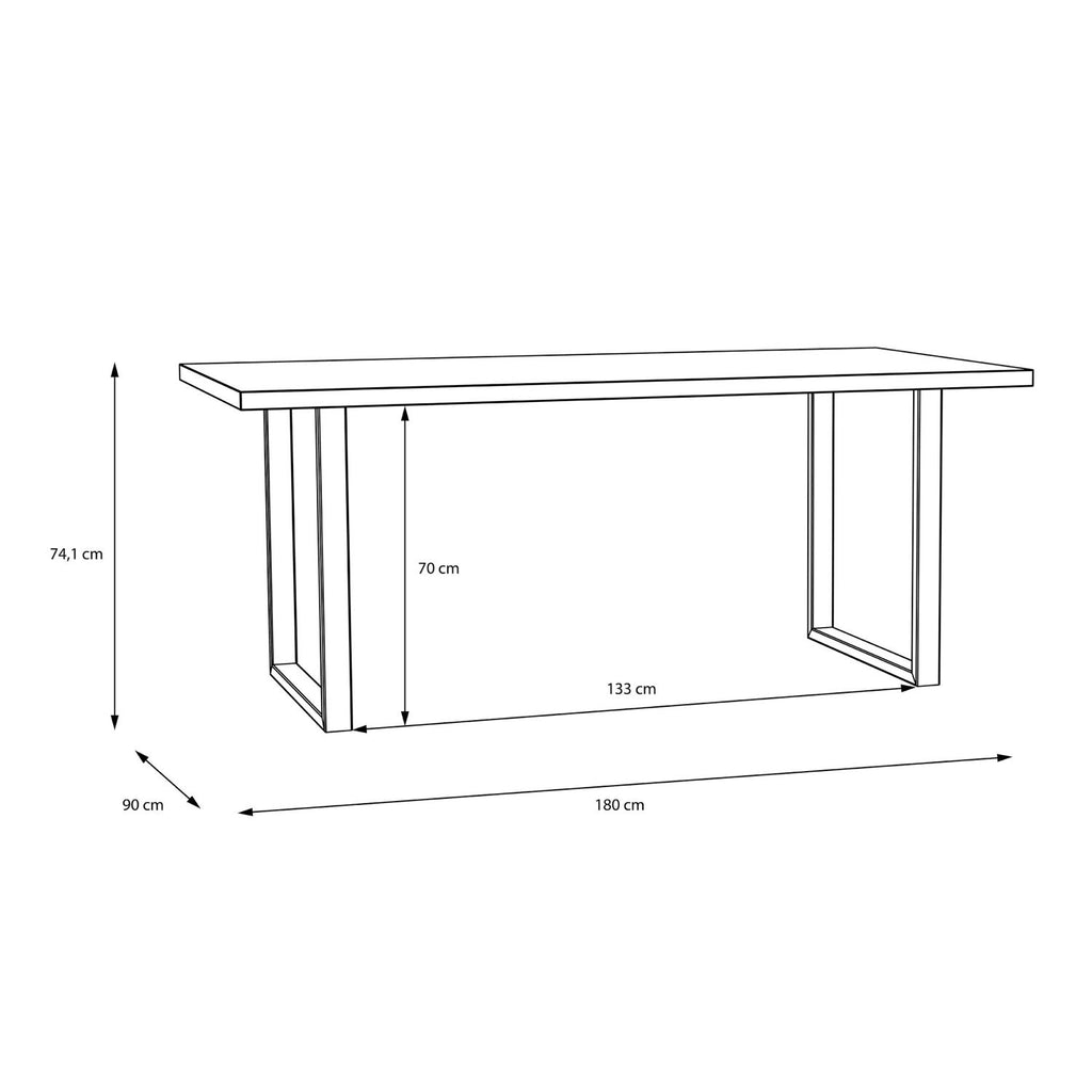 Nikomedes Dining Table in Bartex Oak