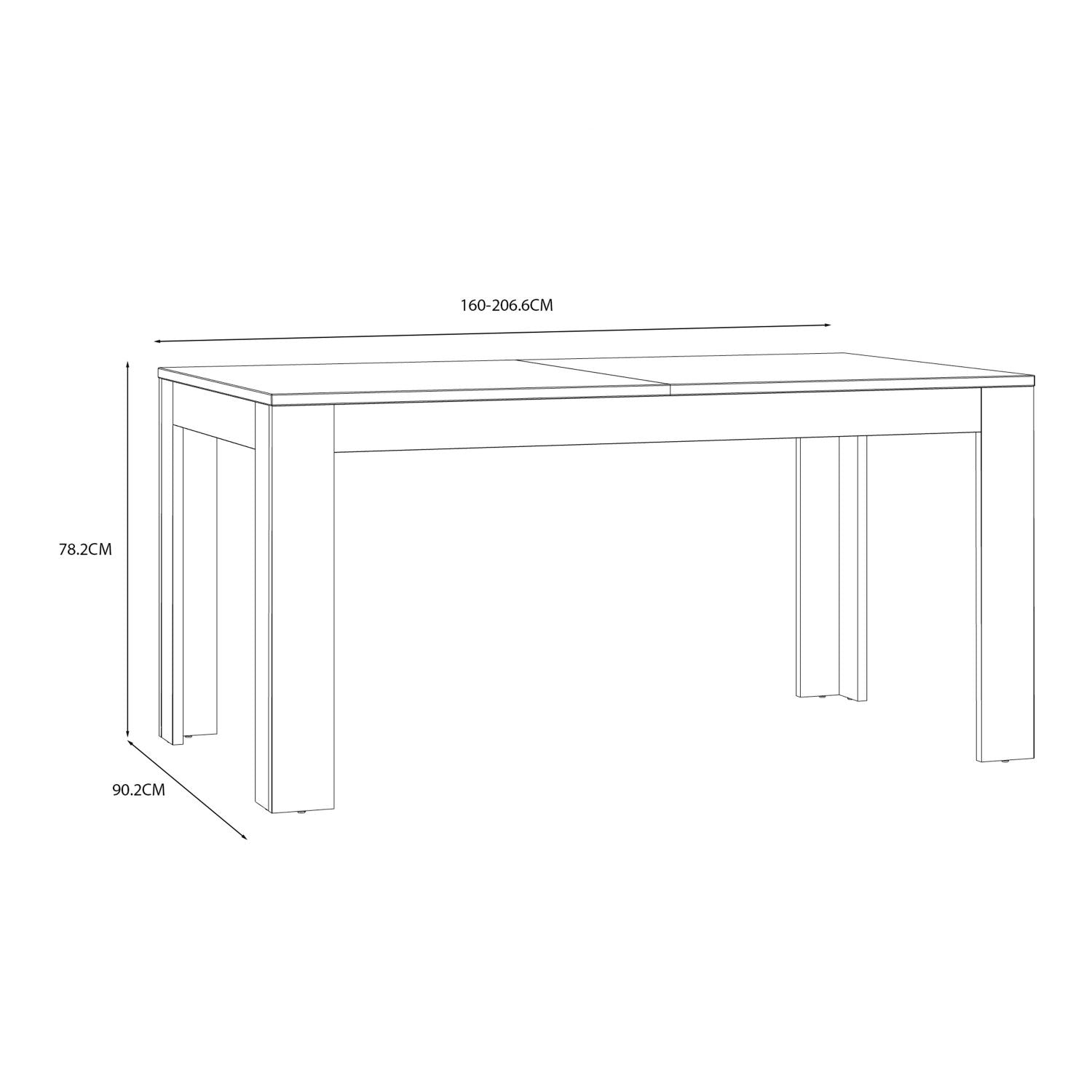 Bohol Extending Dining Table in Riviera Oak Grey Oak