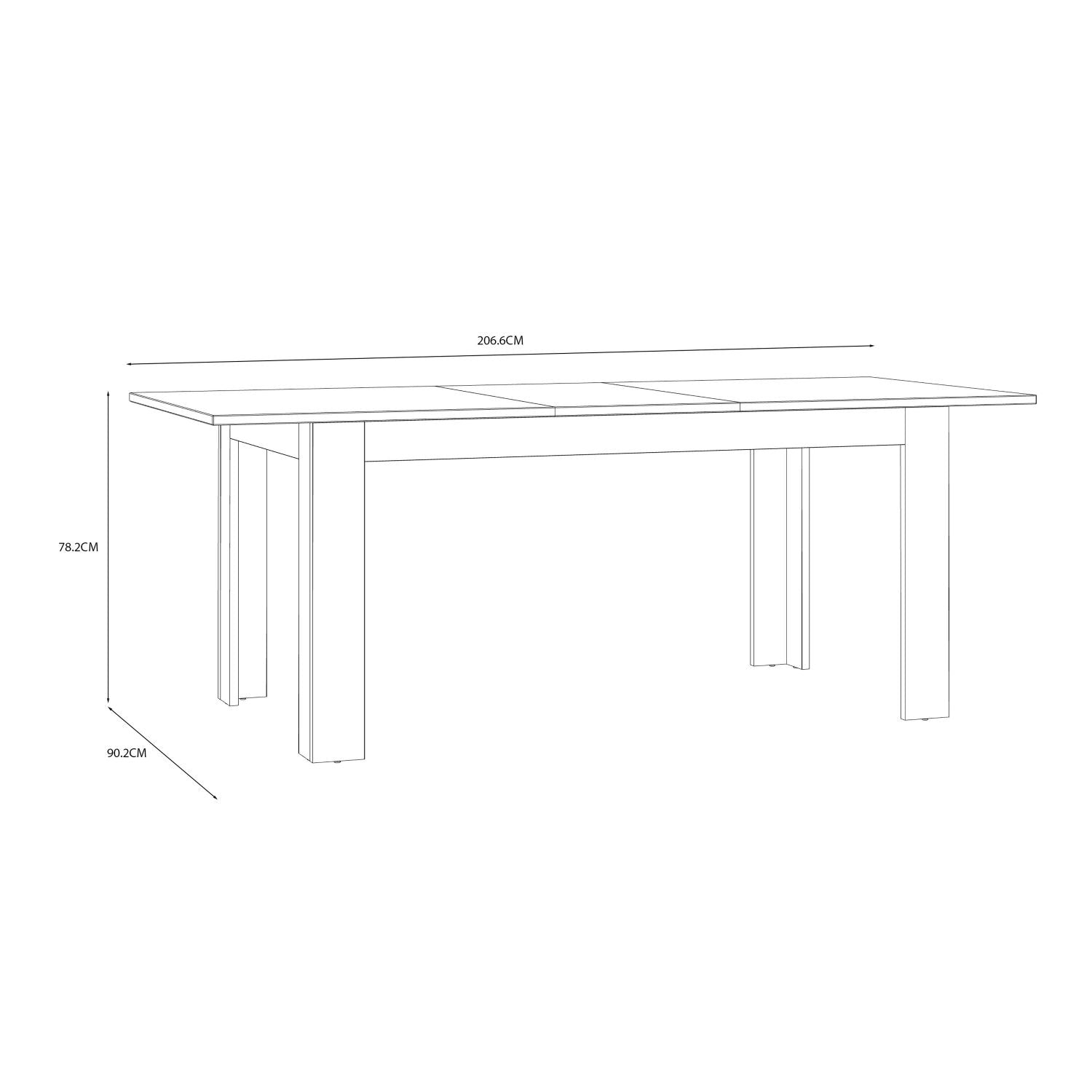 Bohol Extending Dining Table in Riviera Oak Grey Oak