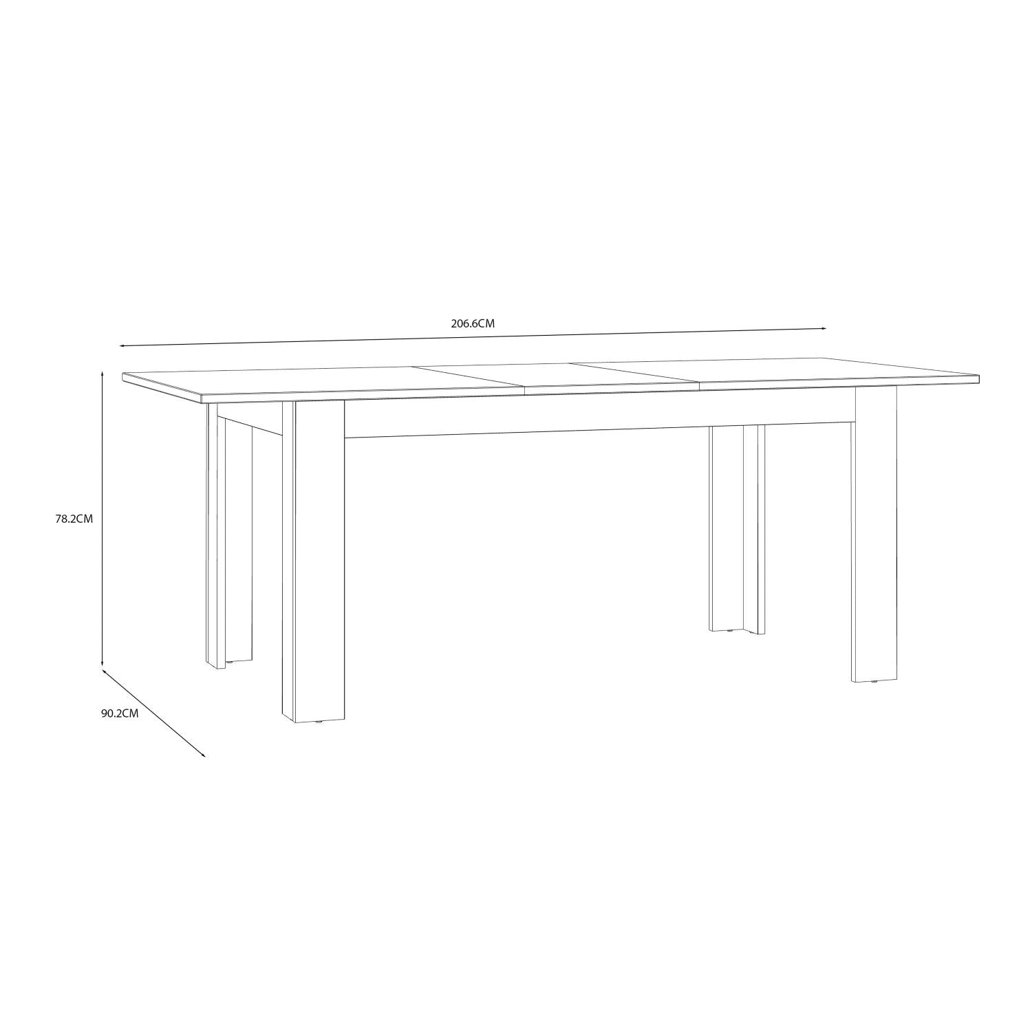 Bohol Extending Dining Table in Riviera Oak White
