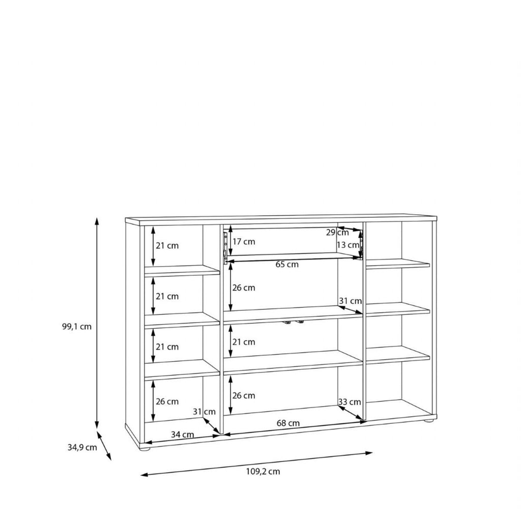 Alice Springs Sideboard with 4 Doors PushtoOpen & 1 Centralised Drawer PushtoOpen in Sand