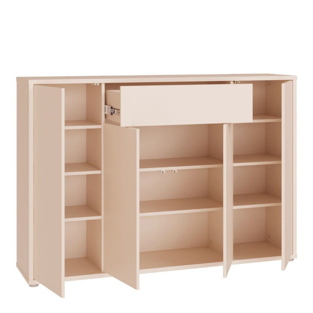Alice Springs Sideboard with 4 Doors PushtoOpen & 1 Centralised Drawer PushtoOpen in Sand