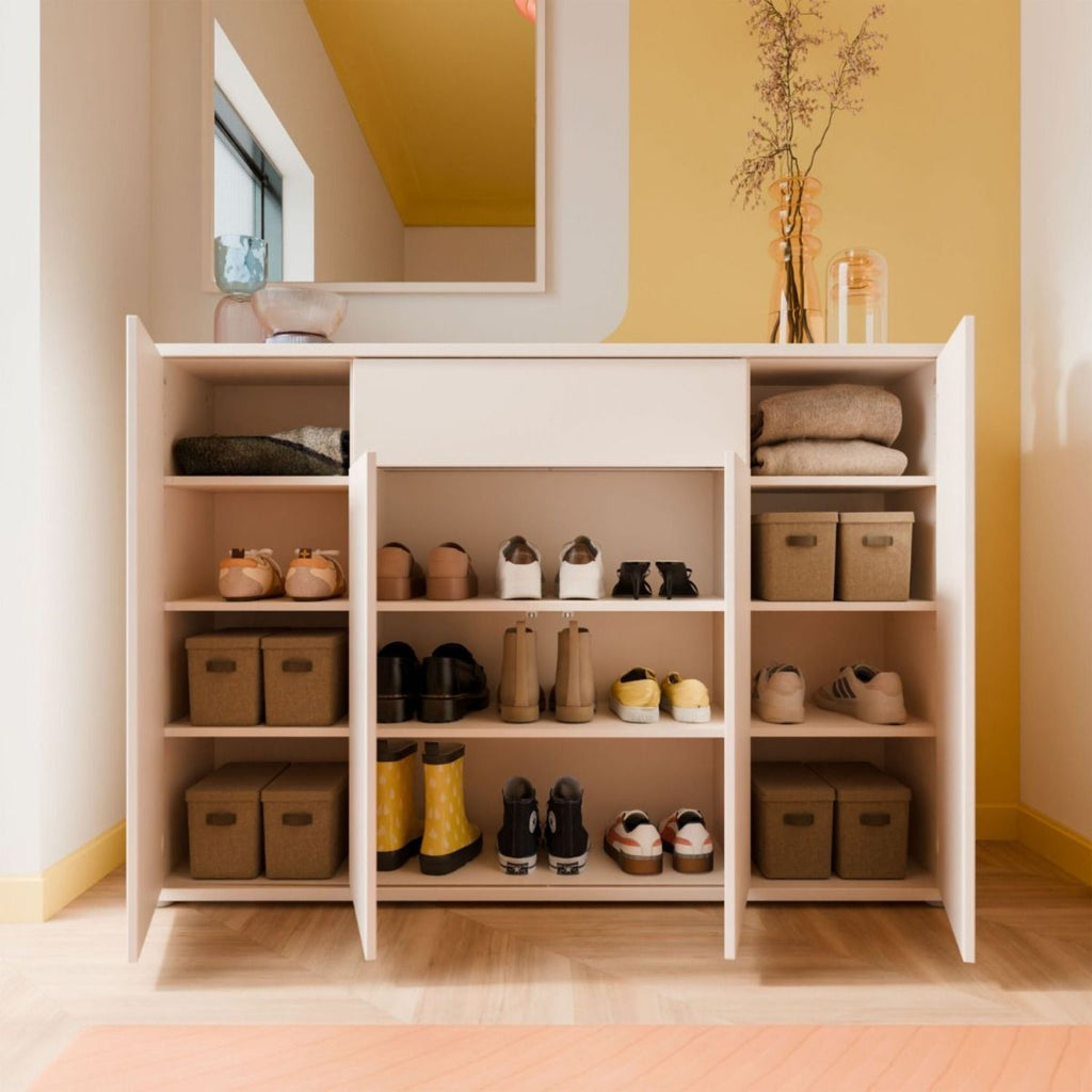 Alice Springs Sideboard with 4 Doors PushtoOpen & 1 Centralised Drawer PushtoOpen in Sand