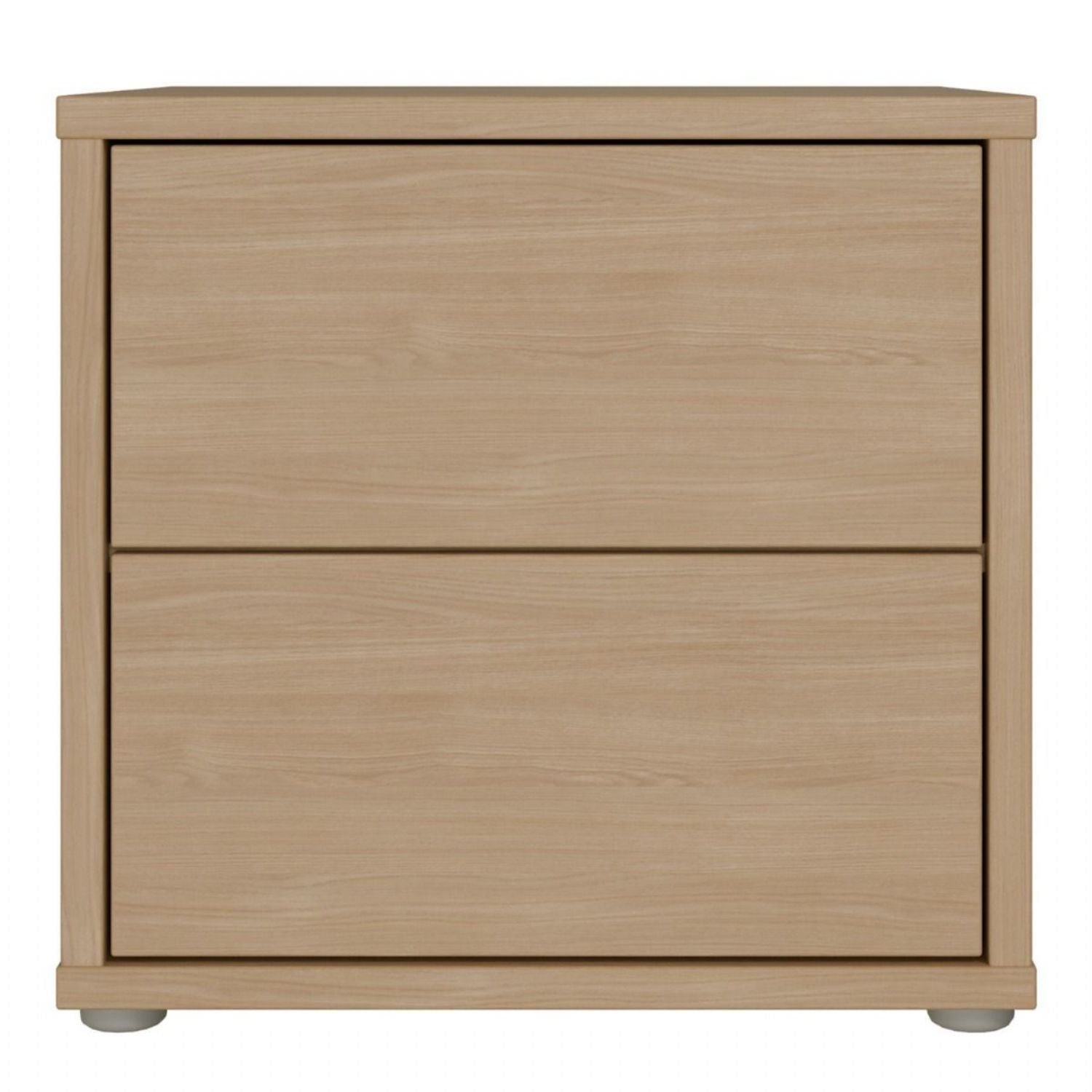 Alice Springs Low Bedside Cabinet with 2 Drawers PushtoOpen in Elegancia Oak