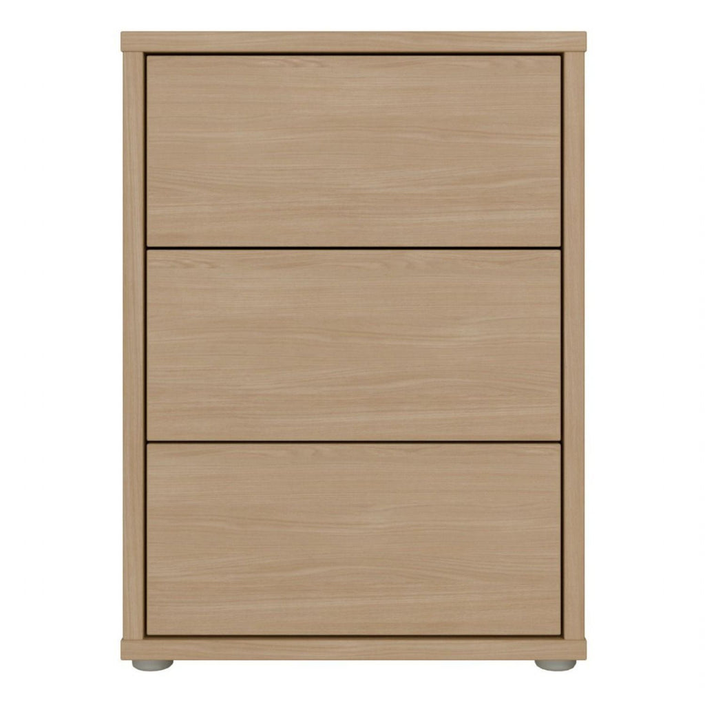 Alice Springs Bedside Cabinet with 3 Drawers PushtoOpen in Elegancia Oak