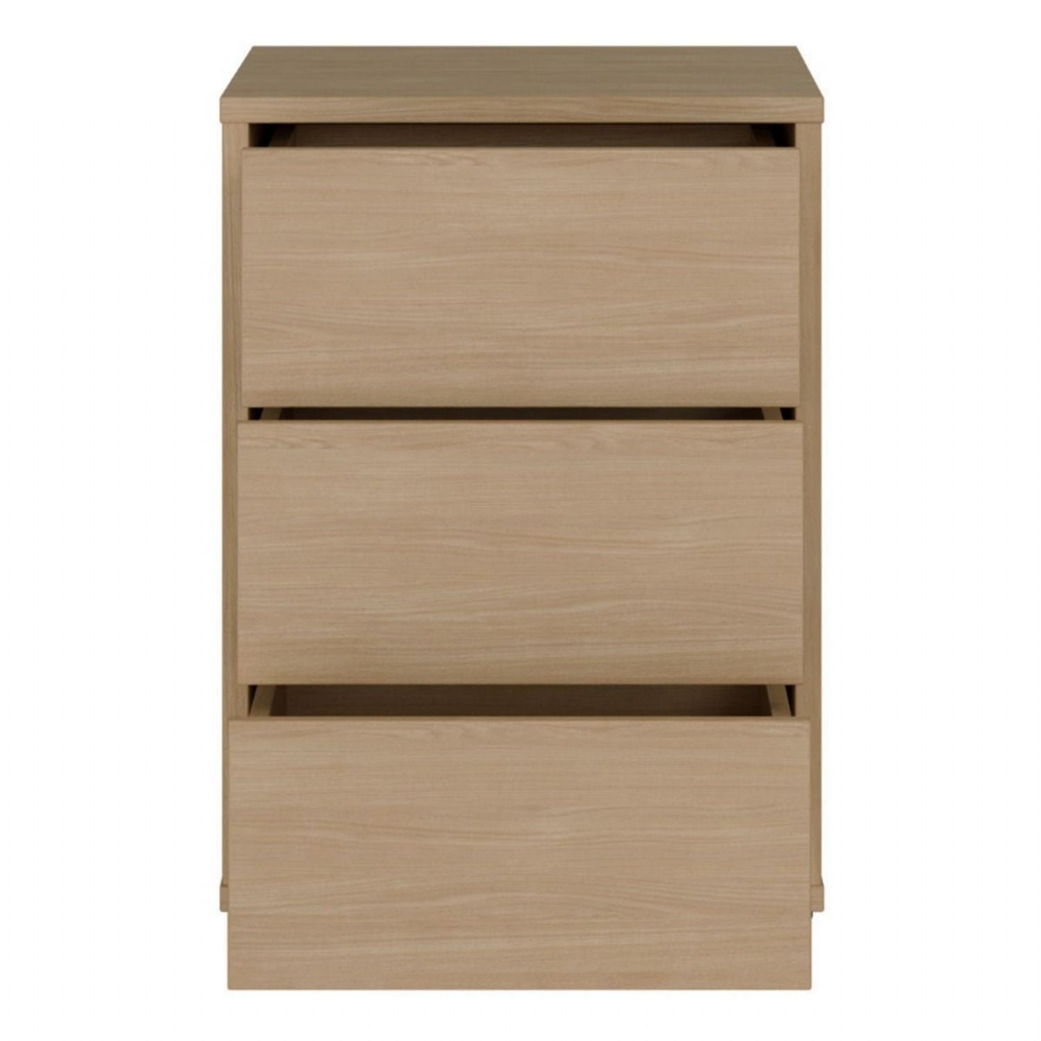 Alice Springs Bedside Cabinet with 3 Drawers PushtoOpen in Elegancia Oak