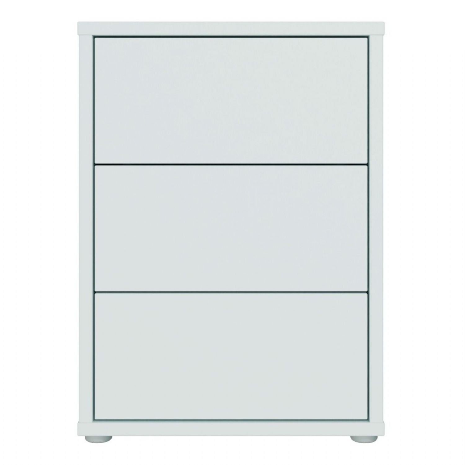 Alice Springs Bedside Cabinet with 3 Drawers PushtoOpen in Light Grey