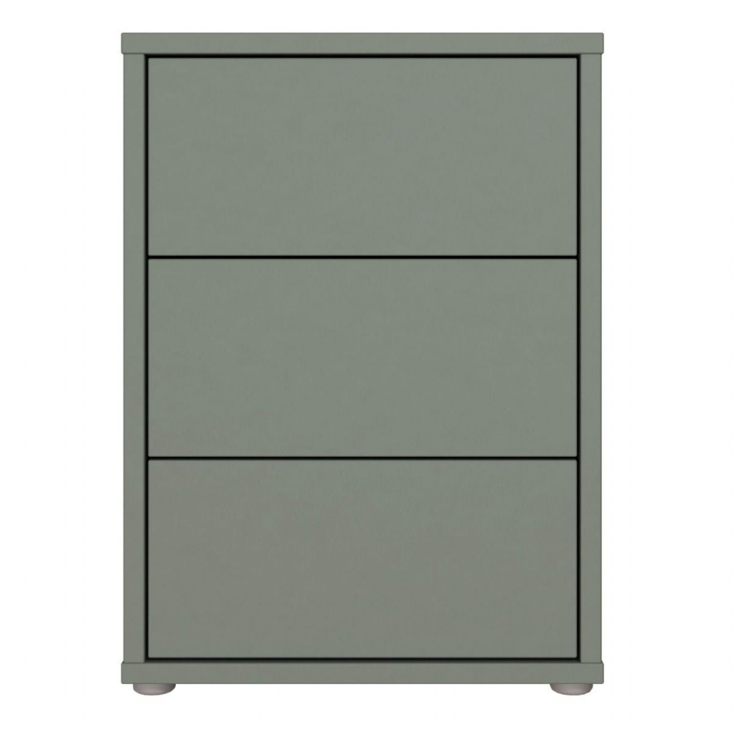 Alice Springs Bedside Cabinet with 3 Drawers PushtoOpen in Sage Green