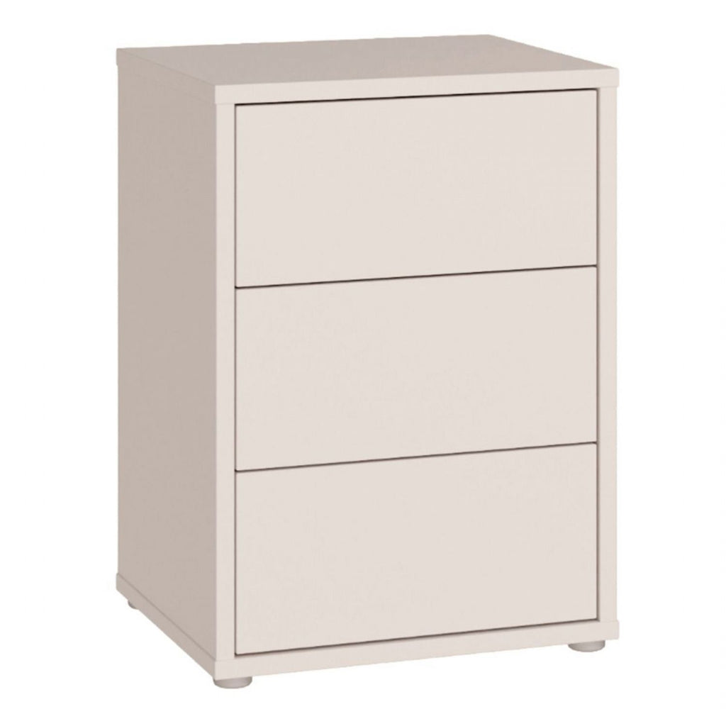 Alice Springs Bedside Cabinet with 3 Drawers PushtoOpen in Sand