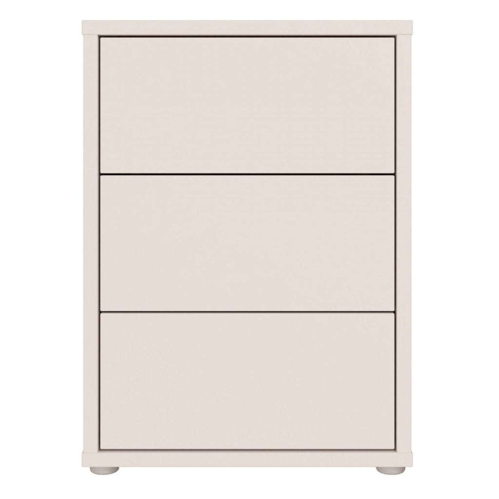 Alice Springs Bedside Cabinet with 3 Drawers PushtoOpen in Sand