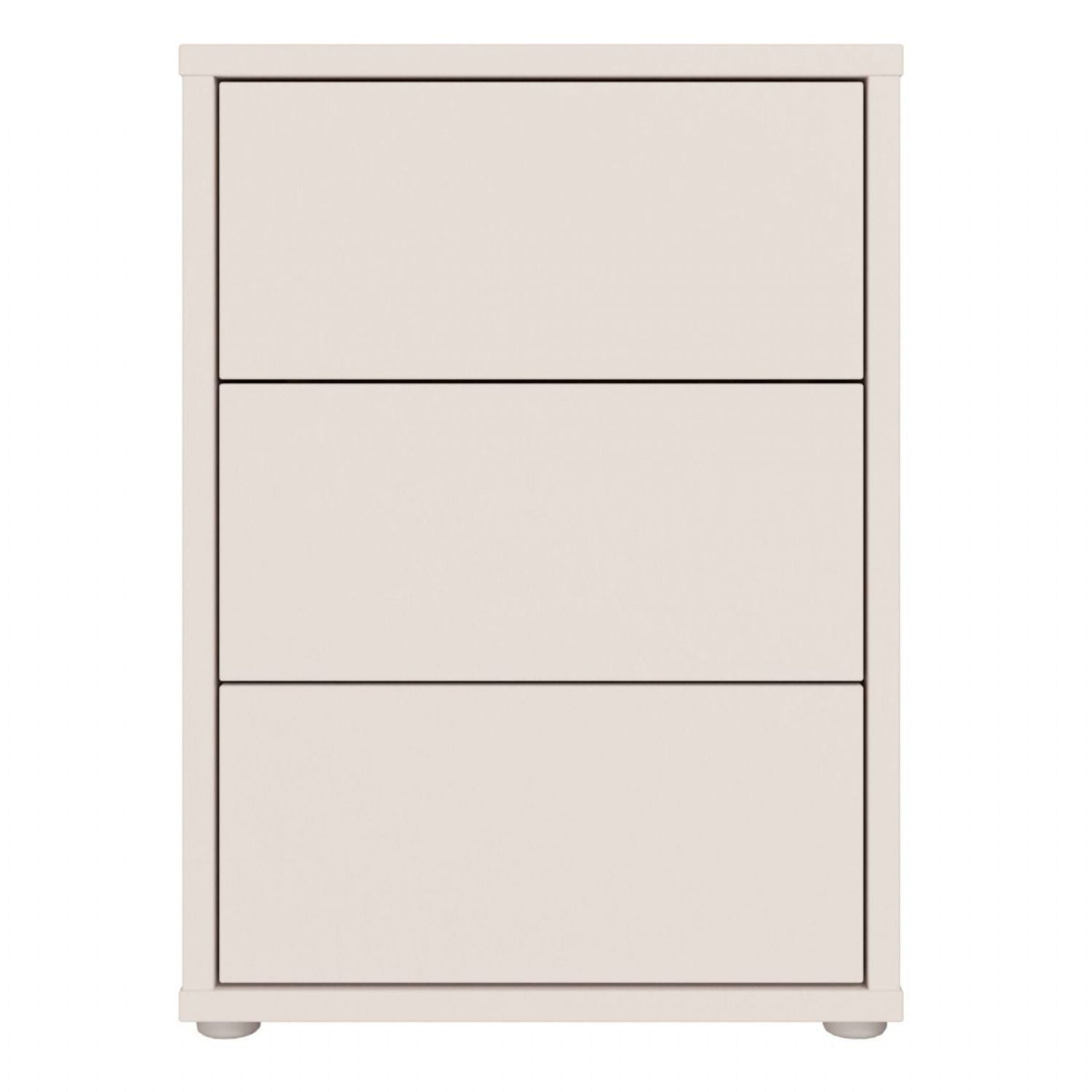 Alice Springs Bedside Cabinet with 3 Drawers PushtoOpen in Sand