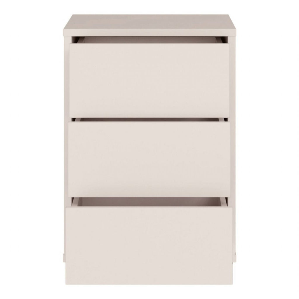 Alice Springs Bedside Cabinet with 3 Drawers PushtoOpen in Sand