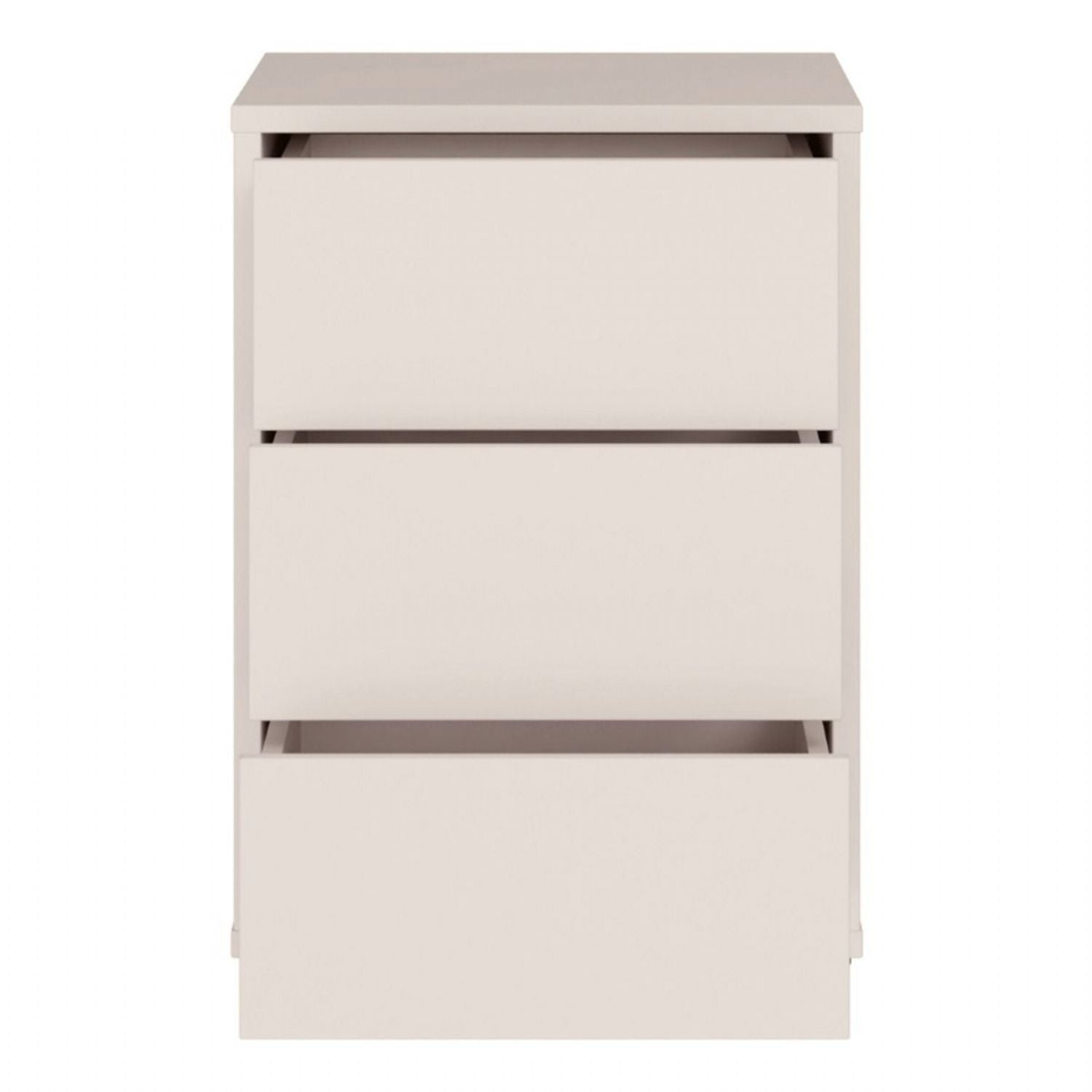 Alice Springs Bedside Cabinet with 3 Drawers PushtoOpen in Sand