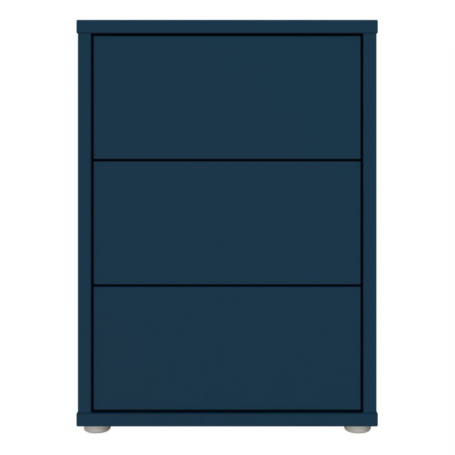 Alice Springs Bedside Cabinet with 3 Drawers PushtoOpen in Night Blue