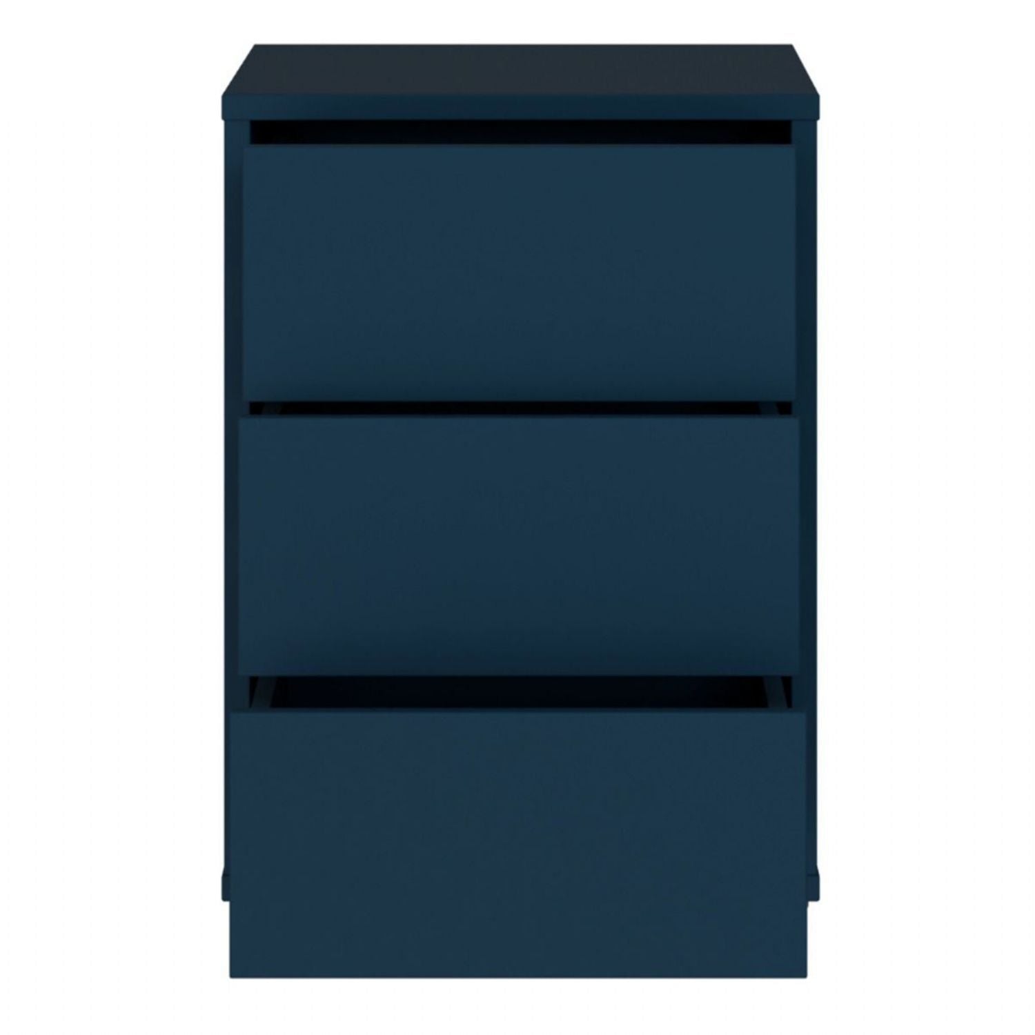 Alice Springs Bedside Cabinet with 3 Drawers PushtoOpen in Night Blue