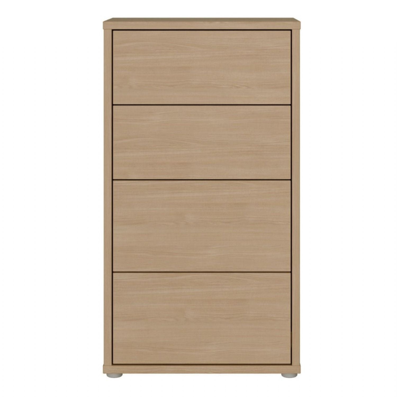 Alice Springs Tall 4 Drawer Chest with PushtoOpen Drawers in Elegancia Oak