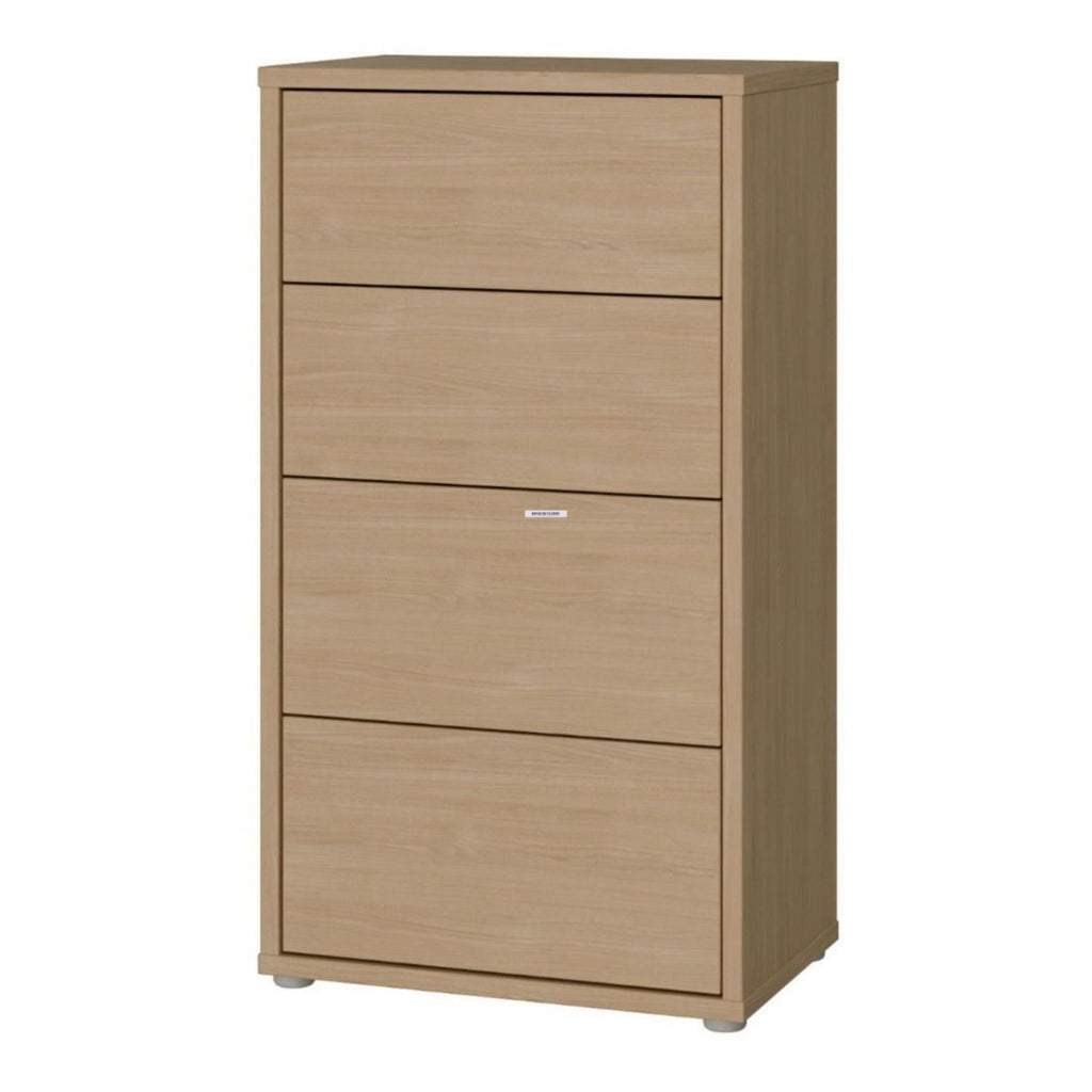 Alice Springs Tall 4 Drawer Chest with PushtoOpen Drawers in Elegancia Oak