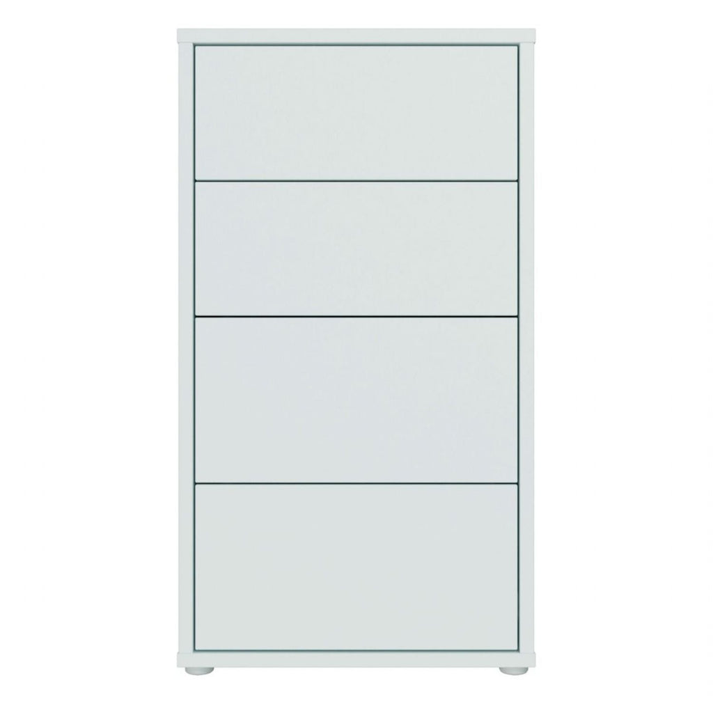 Alice Springs Tall 4 Drawer Chest with PushtoOpen Drawers in Light Grey