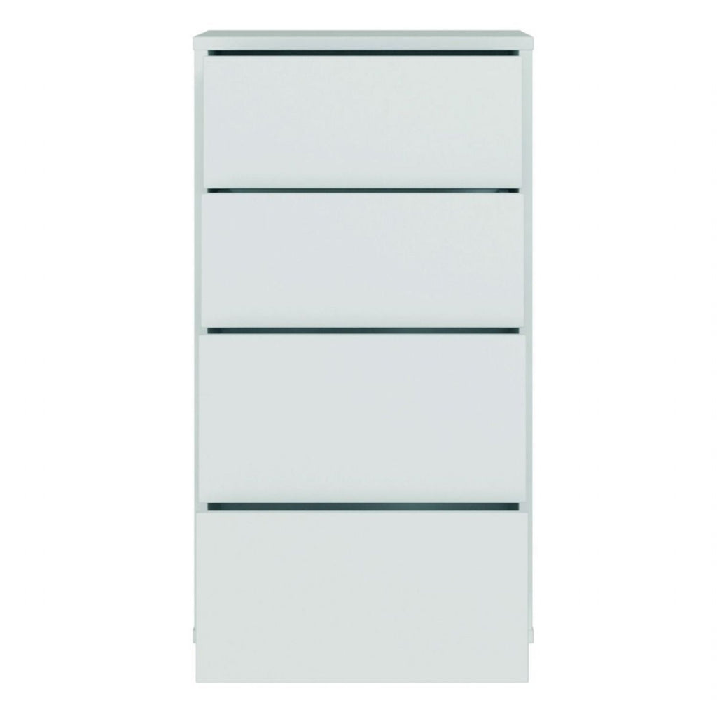 Alice Springs Tall 4 Drawer Chest with PushtoOpen Drawers in Light Grey