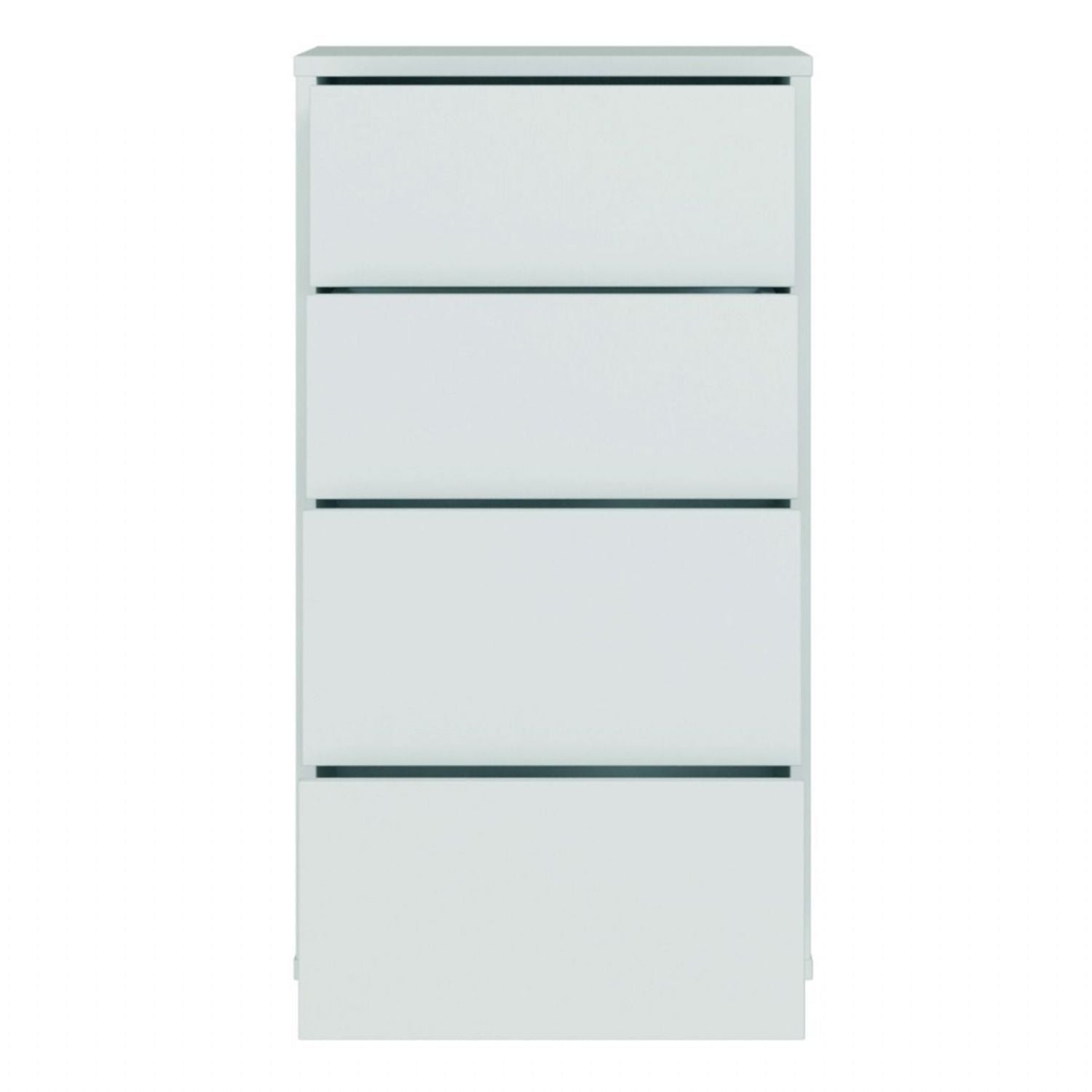 Alice Springs Tall 4 Drawer Chest with PushtoOpen Drawers in Light Grey